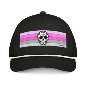 Ghost Town Design and Apparel | Skulls and Stripes Pink Hat