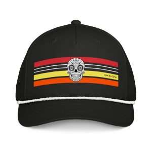 Ghost Town Design and Apparel | Skulls and Stripes Red/Yellow Hat