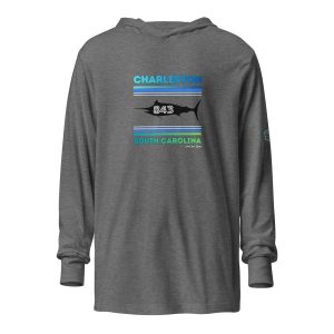 Ghost Town Design and Apparel | Charleston Black Tuna Hooded Long-sleeve tee - Grey