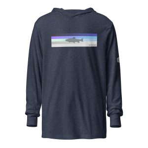 Ghost Town Design and Apparel | Charleston Trout Hooded Long-Sleeve Tee – Navy